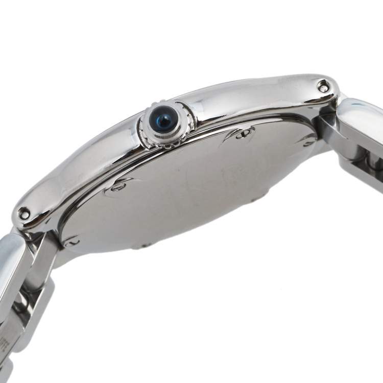 مملوكة مسبقًا Cartier Silver Stainless Steel Must De Cartier 21 1340 Women's Wristwatch 28 mm
