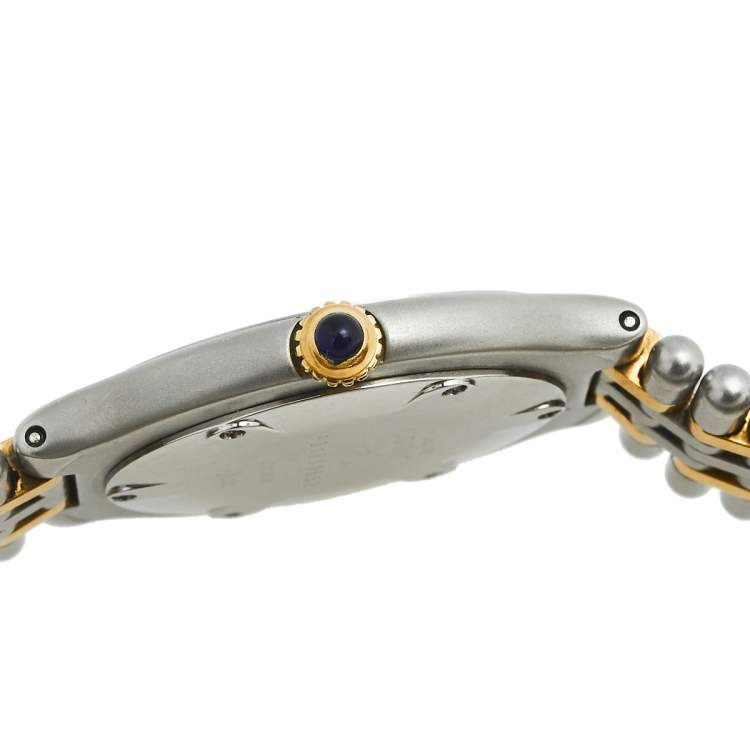 Pre Owned Cartier Cream Two Tone Stainless Steel Must 21 de Cartier 9010 Women's Wristwatch 31 mm
