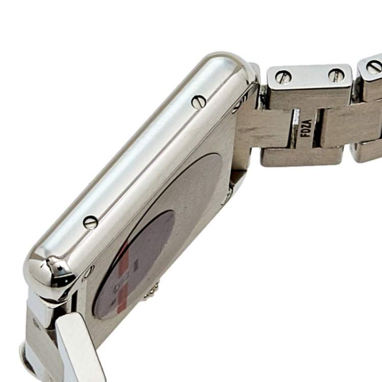 Pre Owned Cartier Silver Stainless Steel Tank Solo W5200013 Women's Wristwatch 24 mm
