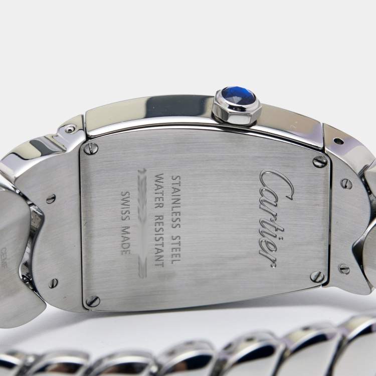 Pre Owned Cartier Silver Stainless Steel La Dona W660022I Women's Wristwatch 28 mm