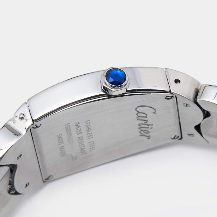 Pre Owned Cartier Silver Stainless Steel La Dona W660022I Women's Wristwatch 28 mm
