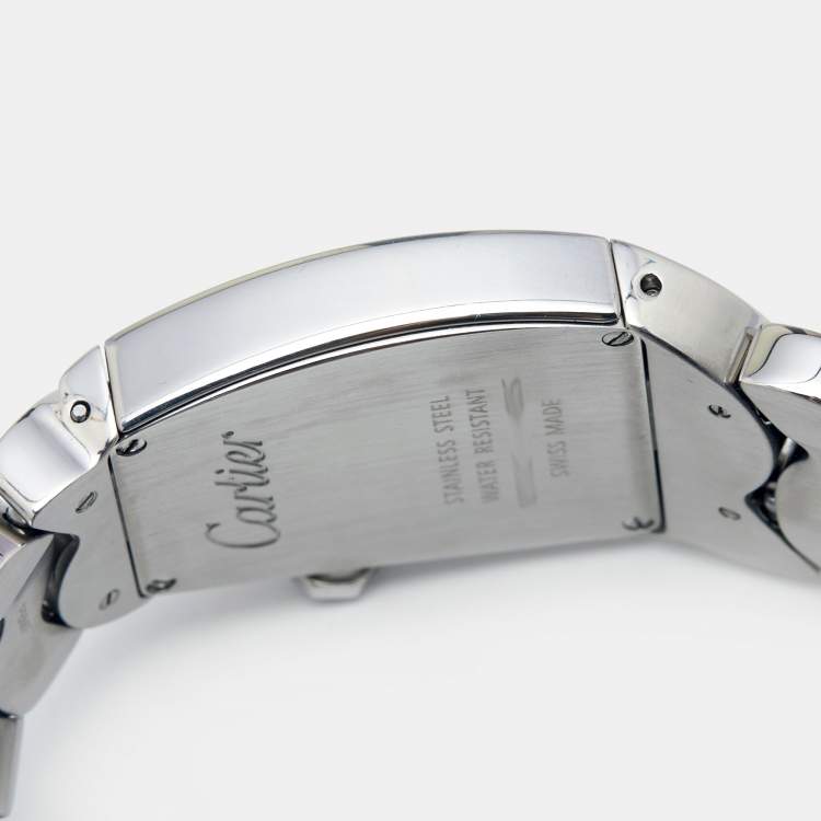 Pre Owned Cartier Silver Stainless Steel La Dona W660022I Women's Wristwatch 28 mm