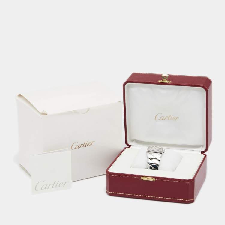 Pre Owned Cartier Silver Stainless Steel La Dona W660022I Women's Wristwatch 28 mm