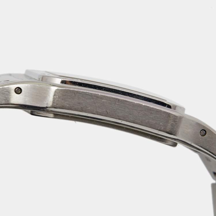 Pre Owned Cartier Cream Stainless Steel Santos Galbee 1564 Women's Wristwatch 29 mm