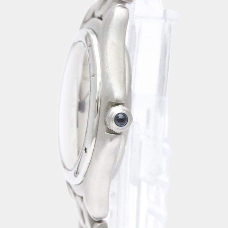 Pre Owned Cartier Silver Stainless Steel Panthere Cougar Quartz Women's Wristwatch 26 mm