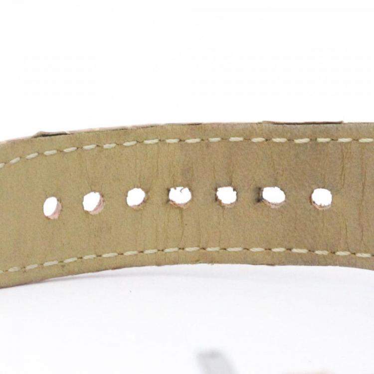 Pre Owned Cartier Pink MOP Stainless Steel Mini Tank Divan W6301455 Quartz Women's Wristwatch 31 mm
