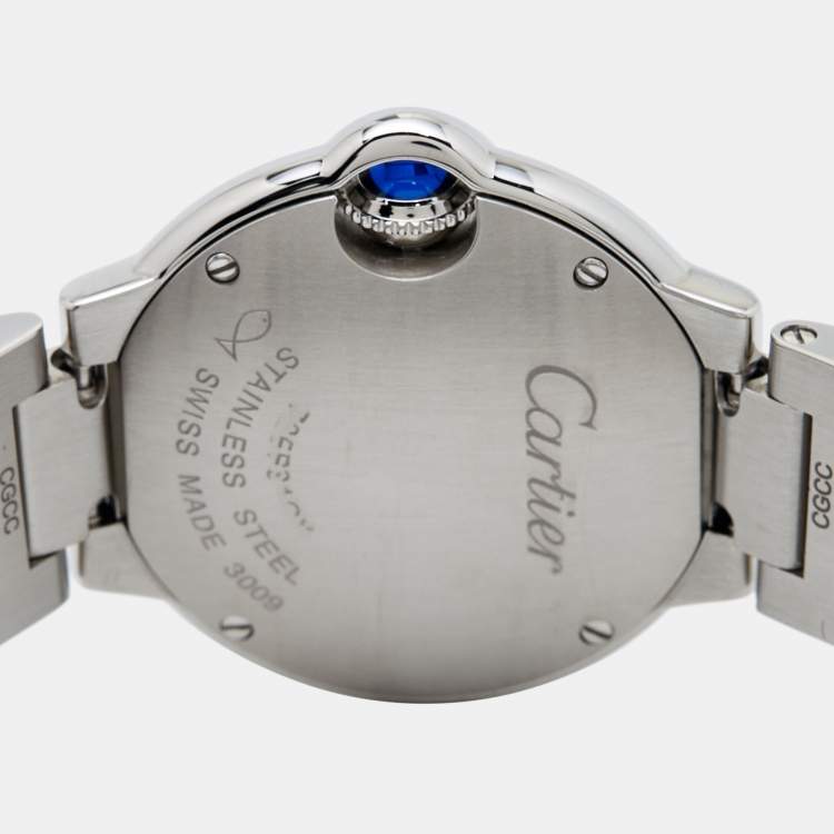 Pre Owned Carier Silver Stainless Steel Ballon Bleu W69010Z4 Women's Wristwatch 28 mm