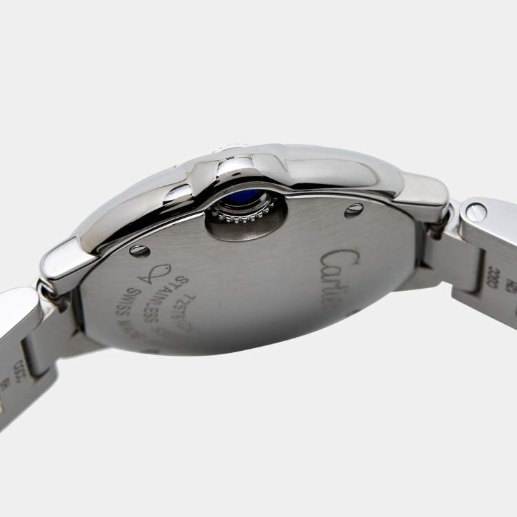 Pre Owned Carier Silver Stainless Steel Ballon Bleu W69010Z4 Women's Wristwatch 28 mm