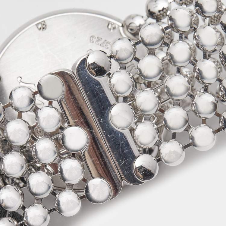 Pre Owned Cartier Mother Of Pearl 18k White Gold Diamonds Ballon Blanc De Cartier WE902072 Women's Wristwatch 30 mm