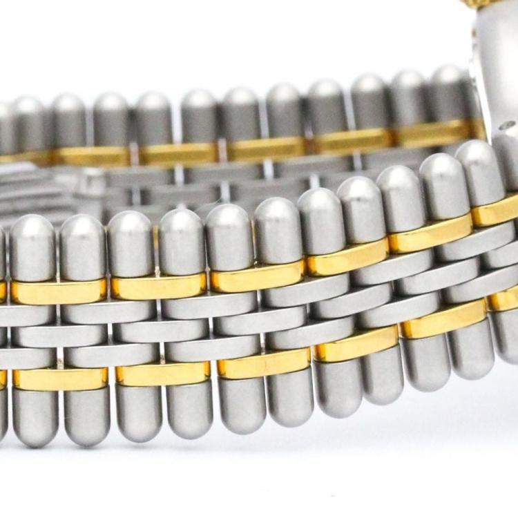 Pre Owned Cartier Silver Gold Tone Stainless Steel Must 21 de Cartier Women's Wristwatch 28 mm