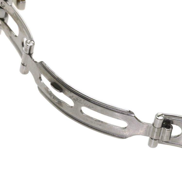 Pre Owned Cartier Silver 18K Yellow Gold And Stainless Steel Panthere Cougar Women's Wristwatch 29.5 mm