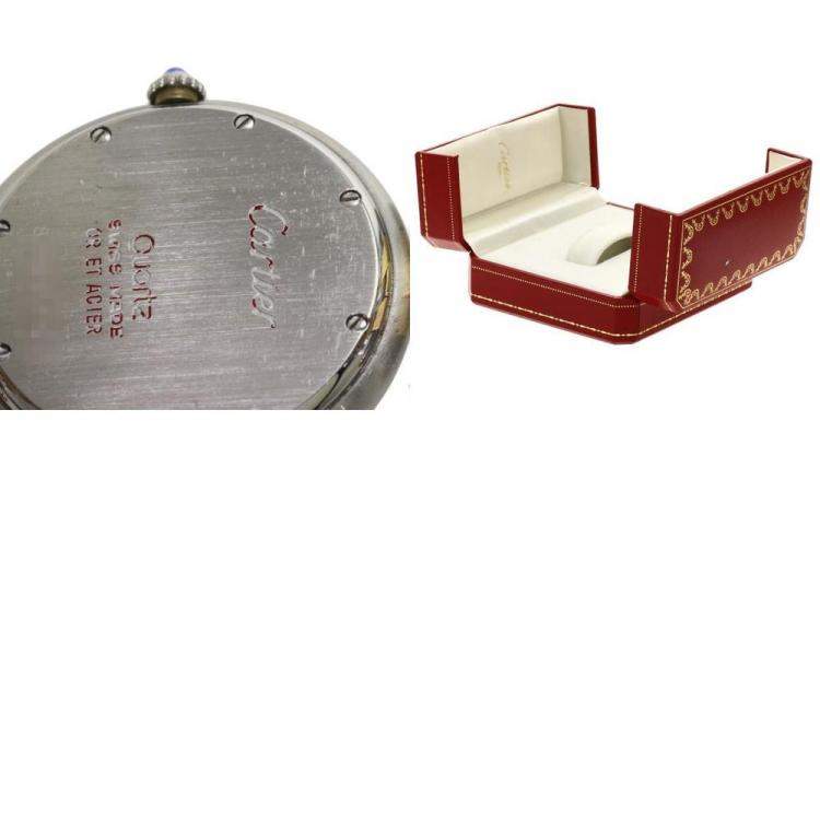 Pre Owned Cartier Silver 18K Yellow Gold And Stainless Steel Panthere Cougar Women's Wristwatch 29.5 mm