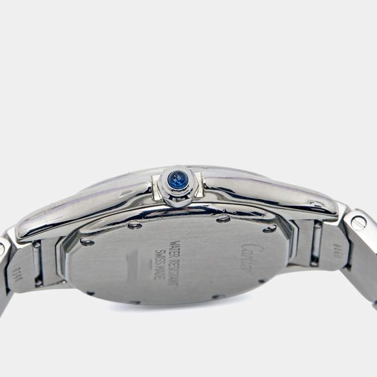 Pre Owned Cartier Silver Stainless Steel Panthere Cougar 1215/1 Women's Wristwatch 26 mm