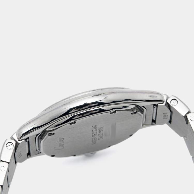 Pre Owned Cartier Silver Stainless Steel Panthere Cougar 1215/1 Women's Wristwatch 26 mm