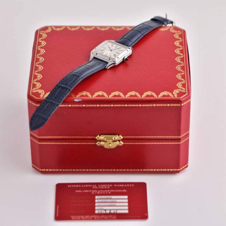Pre Owned Cartier Santos-Dumont Watch Large Model WSSA0022