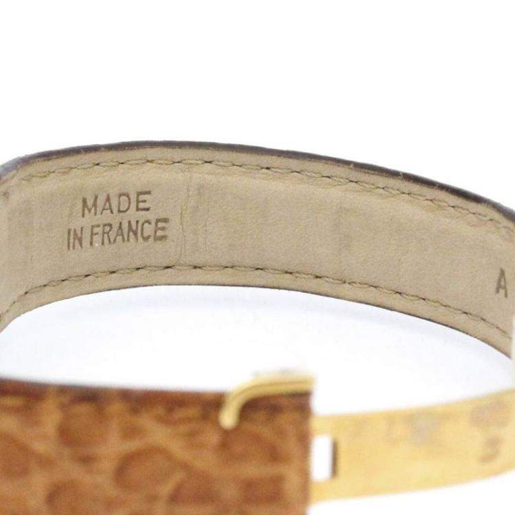 Pre Owned Cartier Silver Yellow Gold Plated Stainless Steel Vermeil Quartz Women's Wristwatch 23 mm