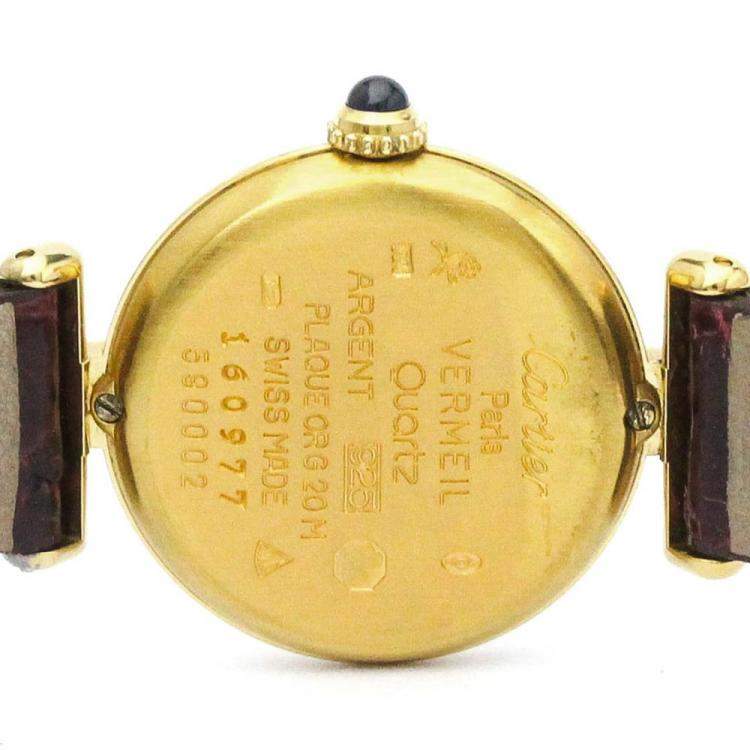 Pre Owned Cartier White Gold Tone Stainless Steel Must Colisee Women's Wristwatch 24 mm