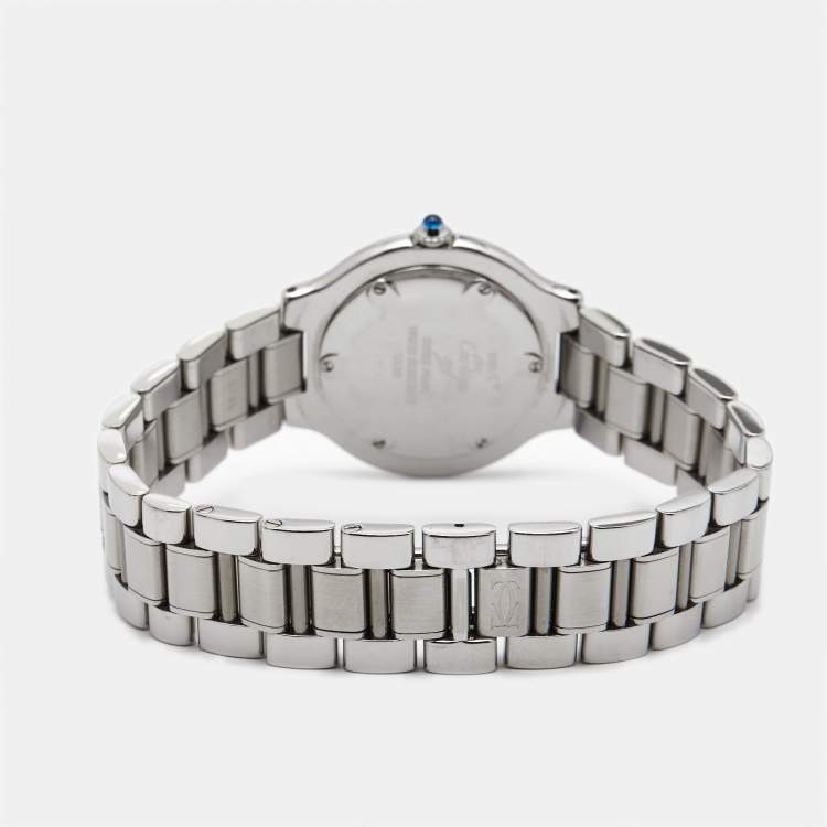 Pre Owned Cartier Silver Grey Stainless Steel Must De Cartier 21 1330 Women's Wristwatch 31 mm