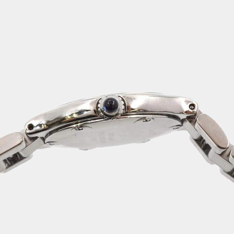 Pre Owned Cartier Silver Stainless Steel Must 21 de Cartier W10109T2 Women's Wristwatch 28 mm