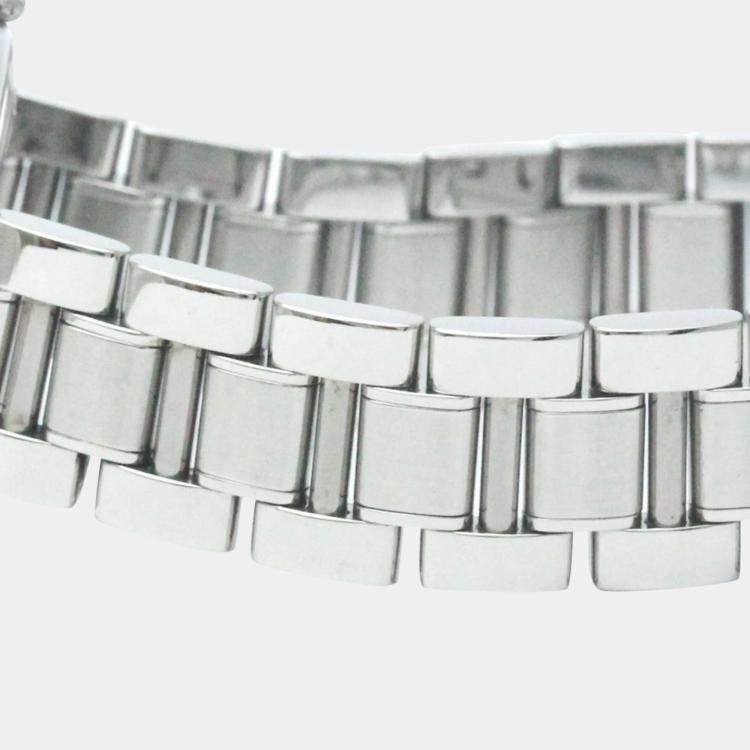 Pre Owned Cartier Silver Stainless Steel Must 21 de Cartier W10109T2 Quartz Women's Wristwatch 28 mm