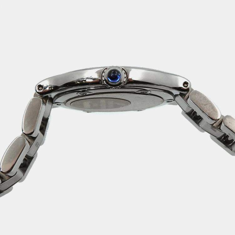 Pre Owned Cartier Silver Stainless Steel Must 21 de Cartier W10109T2 Quartz Women's Wristwatch 28 mm