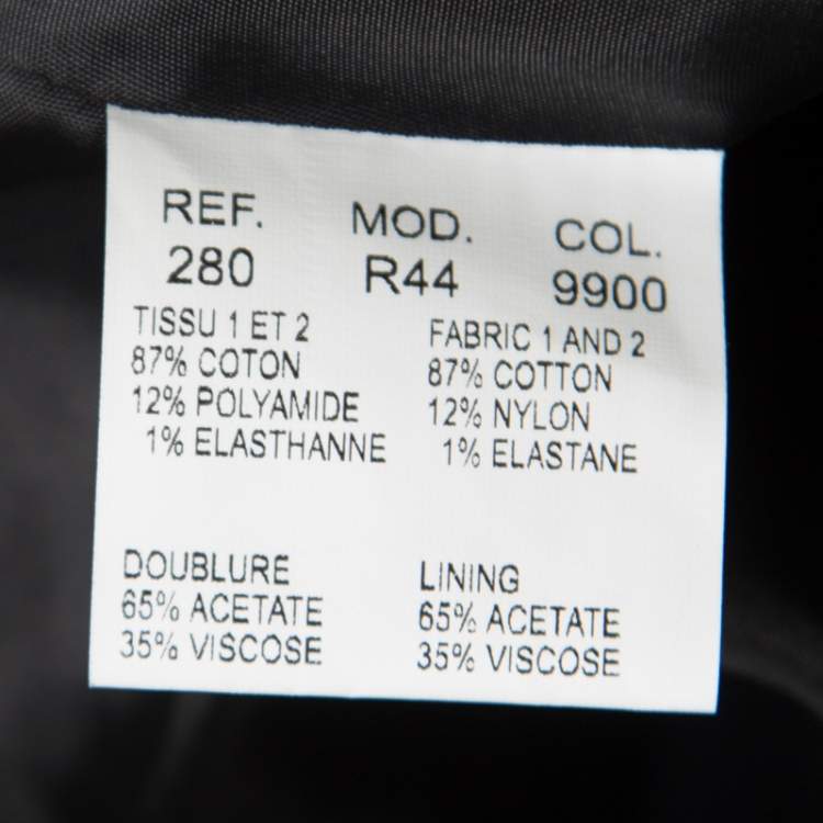 Pre Owned Carven Monochrome Textured Cutout Back Detail Sleeveless Dress L