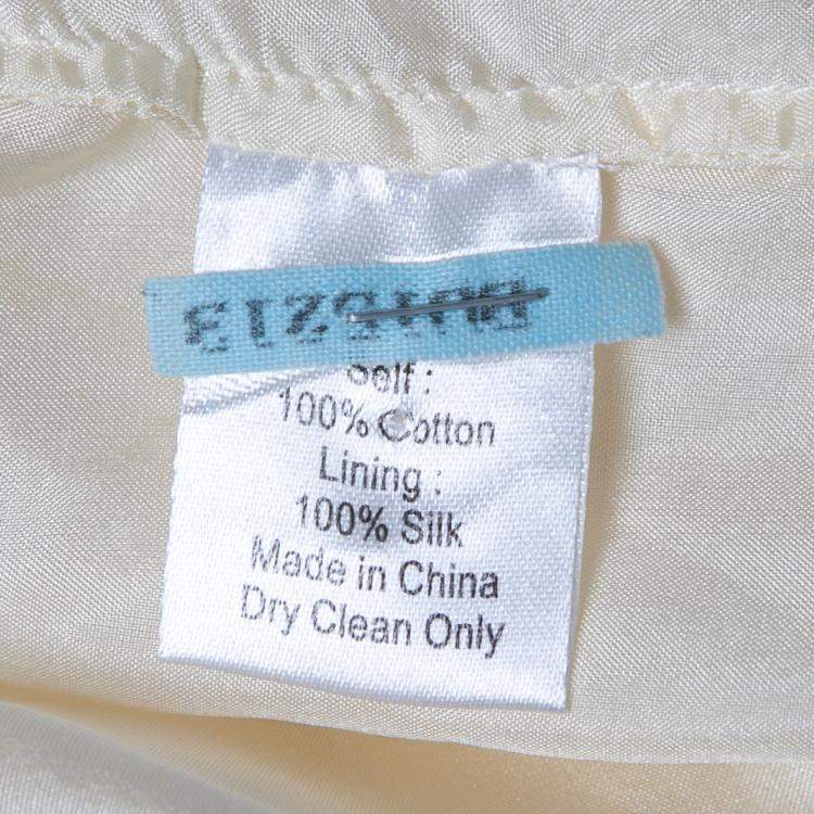 Pre Owned Carven White Rib Knit Belted Short Sleeve Skater Dress L