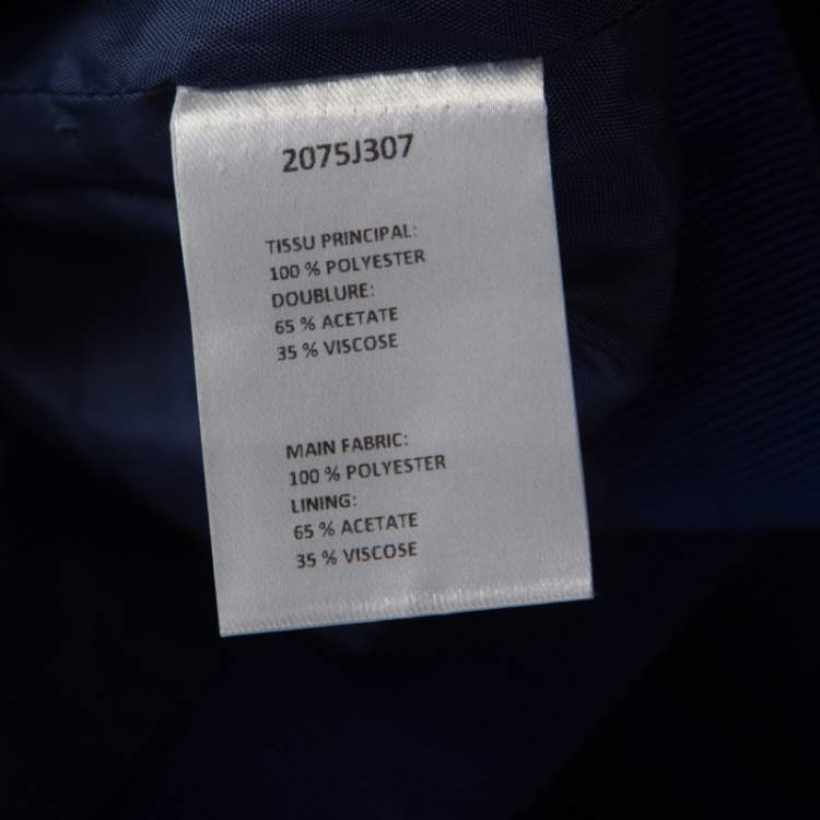 Pre Owned Carven Astral Blue Velvet Coulisse Pleated Skirt L