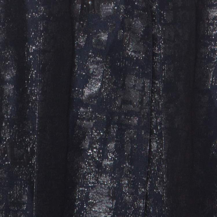 Pre Owned Carven Black Silk Satin and Tulle Embellished Detail Meduse Short Skirt M