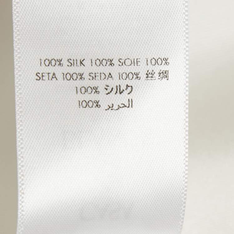 Pre Owned Casablanca White Casa Way World Print Silk Cuban Collar Unisex Shirt M