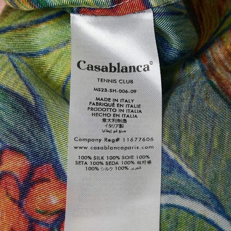 Pre Owned Casablanca Multicolor Chevaux Sauvages Print Silk Long Sleeve Shirt M