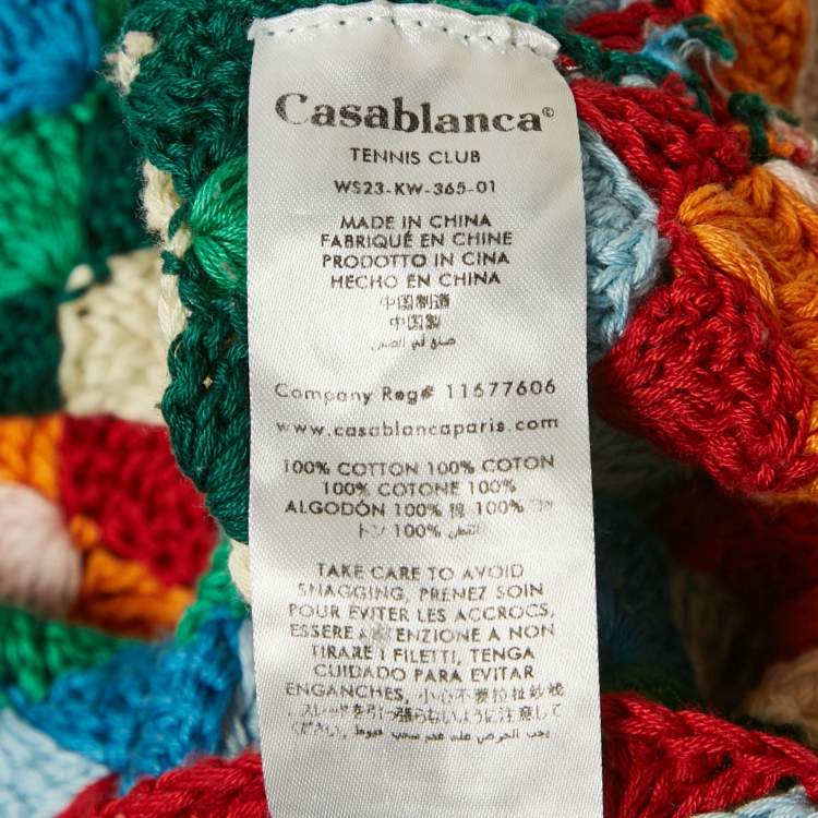 Pre Owned Casablanca Multicolor Crochet Cutout Detailed Mini Dress XS