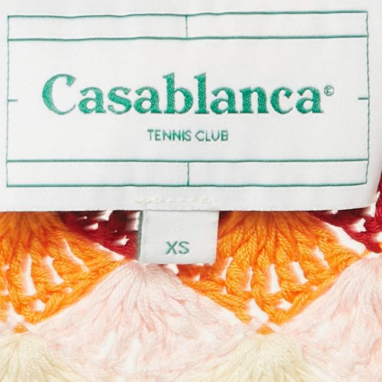 Pre Owned Casablanca Multicolor Crochet Cutout Detailed Mini Dress XS
