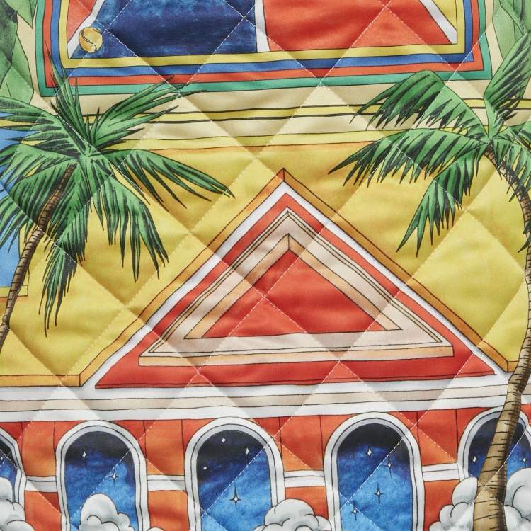 Pre Owned Casablanca Multicolor Printed Synthetic Quilted Mini Skirt S