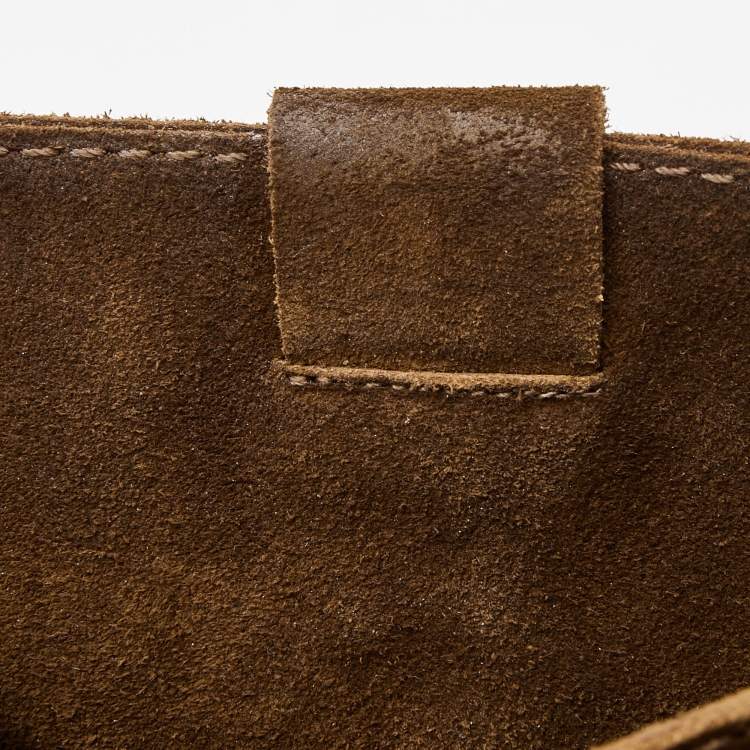Pre Owned Casadei Brown Suede Chain Detail Knee Length Boots Size 40