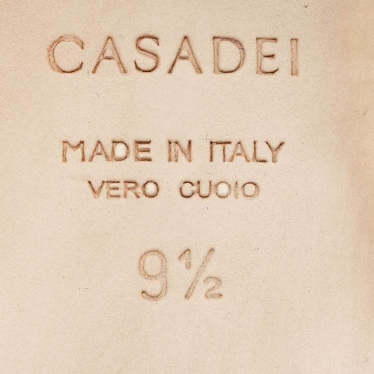 Pre Owned Casadei Black Suede Mary Jane Pumps Size 39.5