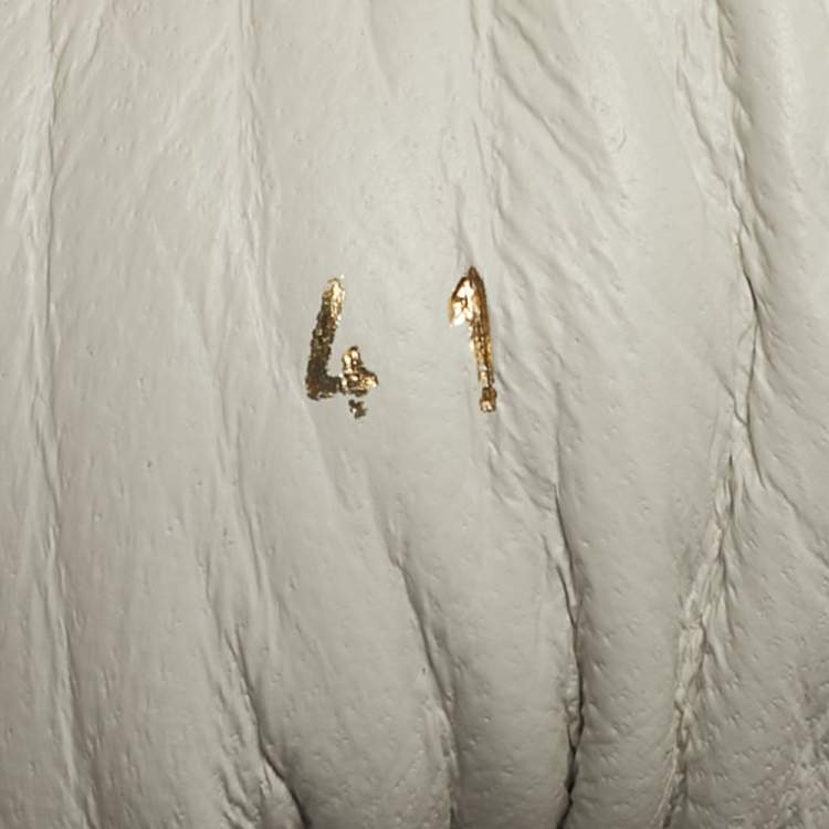 Pre Owned Casadei Beige Leather and Mesh Lace Up Sneakers Size 41