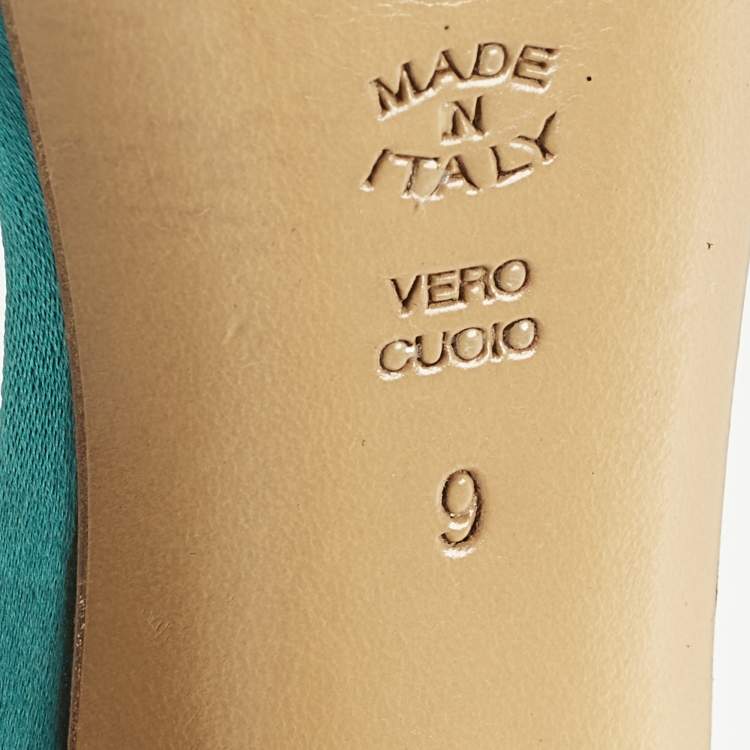 Pre Owned Casadei Size 39 Blue Python Leather Platform Ankle Sandals