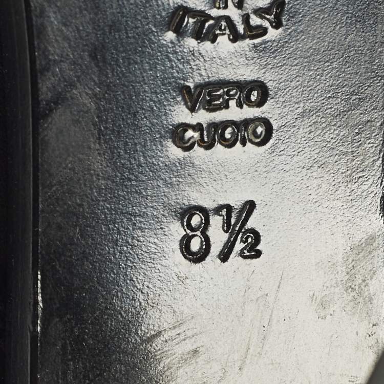 Pre Owned Casadei Size 38.5 Black Leather Ankle Length Boots