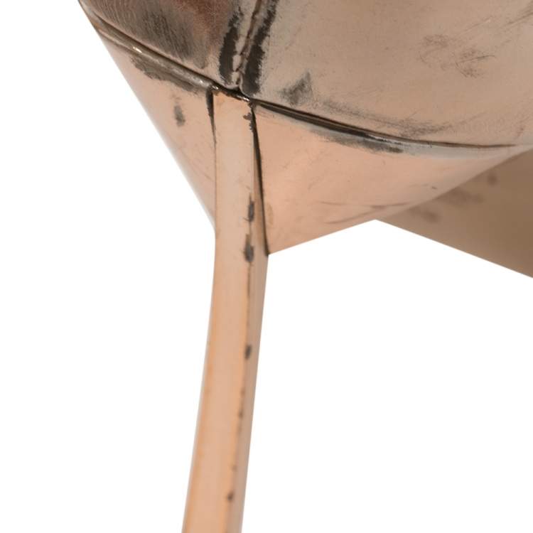 مملوكة مسبقًا Casadei Rose Gold Foil Leather Pointed Toe Pumps Size 40