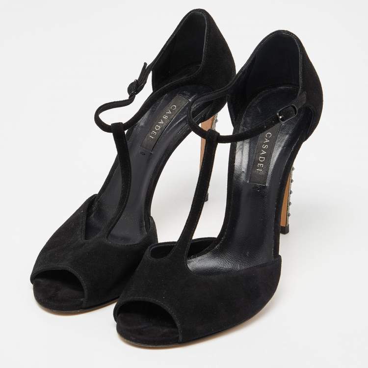 Casadei best sale black sandals