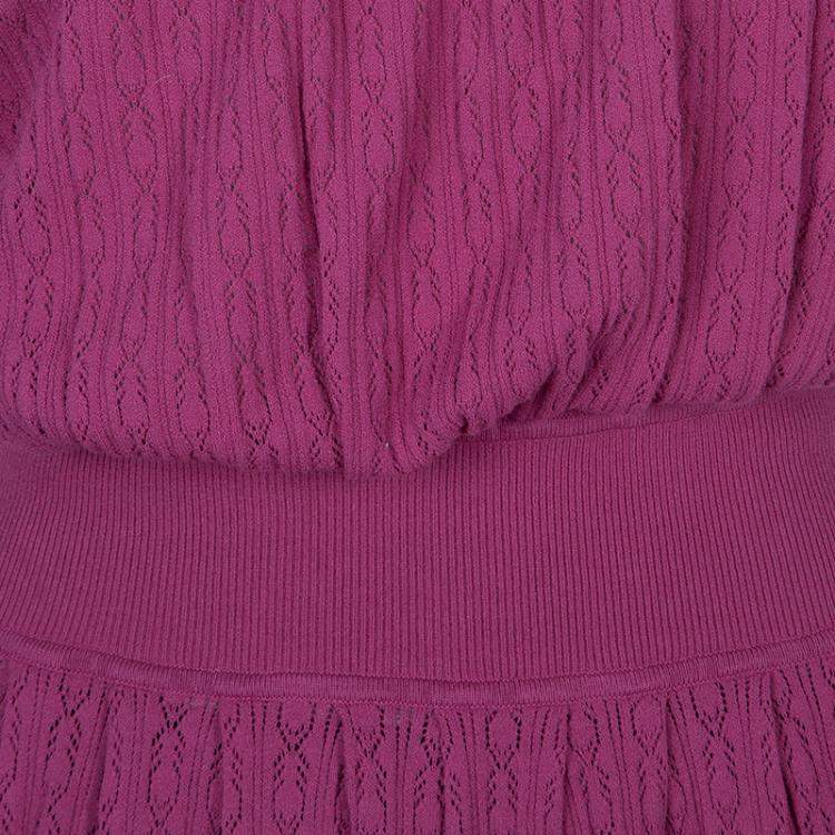 Pre Owned Catherine Malandrino Pink Knit Cinched Waist Top S