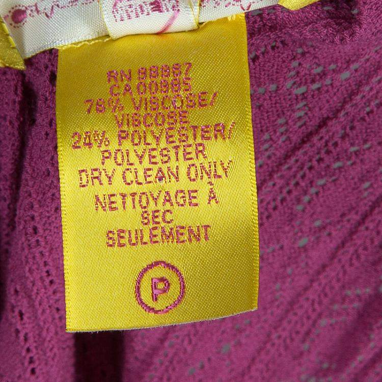 Pre Owned Catherine Malandrino Pink Knit Cinched Waist Top S