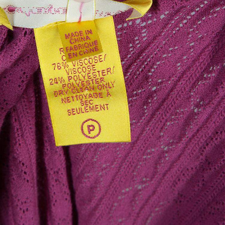 Pre Owned Catherine Malandrino Pink Knit Cinched Waist Top S