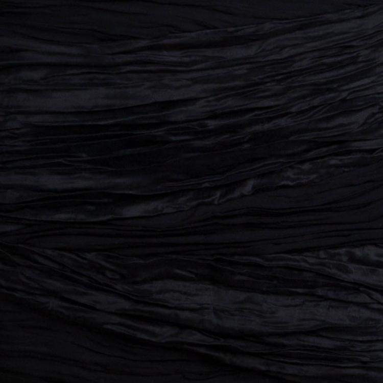 Pre Owned Catherine Malandrino Black Crinkled Silk Mini Skirt M