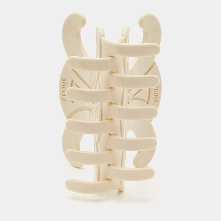 Pre Owned Celine Resin Gold Tone Hair Claw