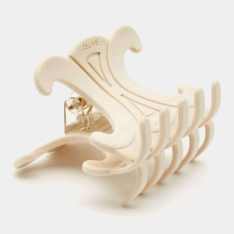 Pre Owned Celine Resin Gold Tone Hair Claw