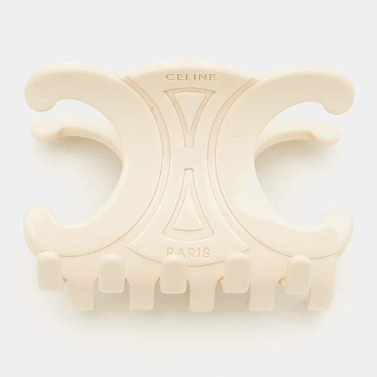 Pre Owned Celine Resin Gold Tone Hair Claw