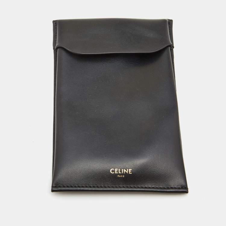 Pre Owned Celine Enamel Gold Tone Earrings