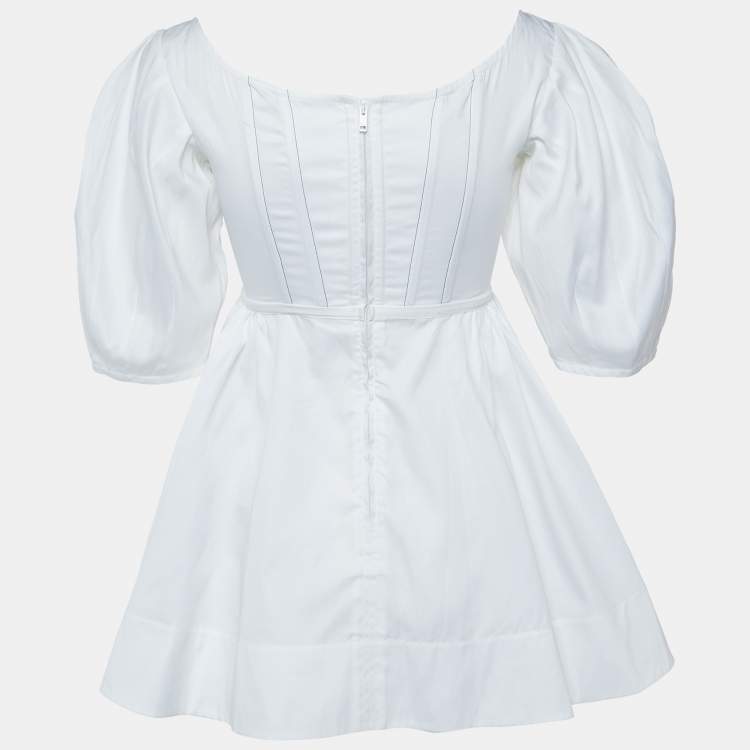 Pre Owned Celine White Cotton Corset Top M